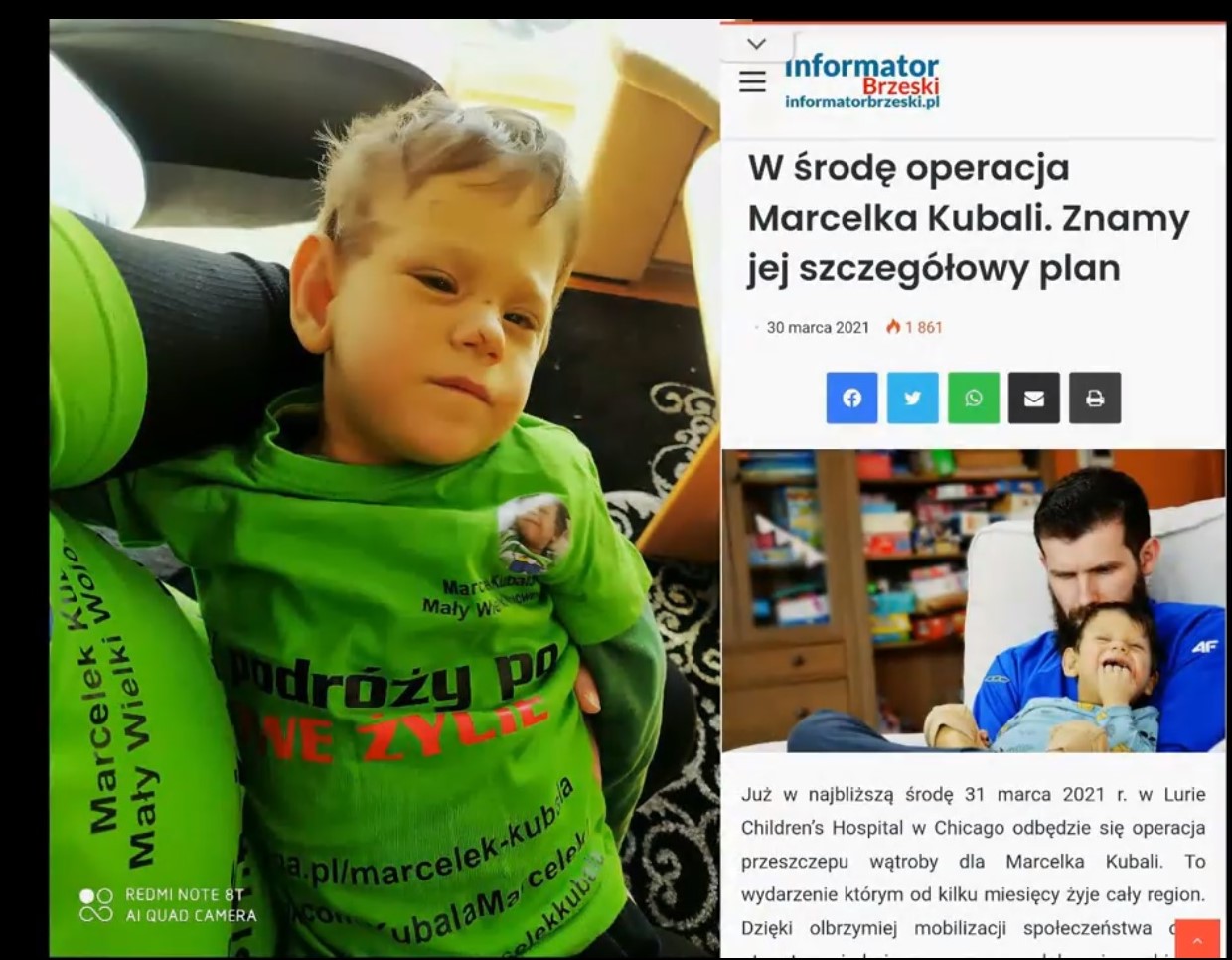Marcelek Kubala – Vídeo que resume la lucha por la vida y la salud del niño en 2021 – informatorbrzeski.pl – Brzesko, Bochnia, Dąbrowa Tarnowska, Tarnów.  Portal de información para las regiones de Brzeg, Bochnia, Dąbrowski y Tarnów
