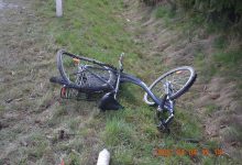Potrącenie rowerzysty na drodze wojewódzkiej