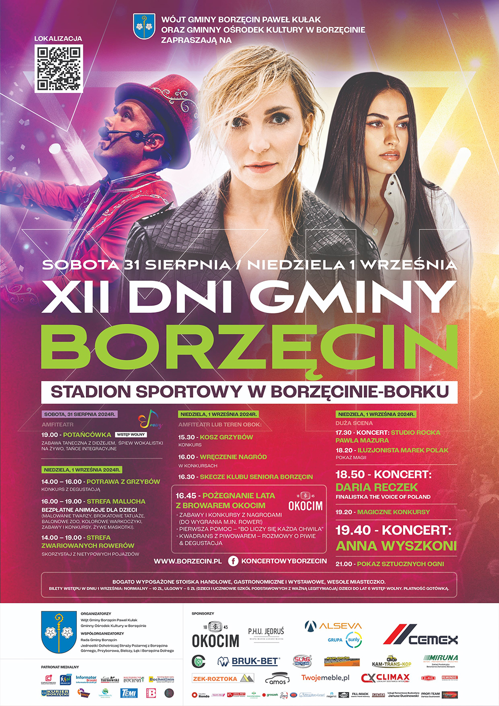 Ania Wyszkoni i Daria Reczek gwiazdami Dni Gminy Borzęcin 2024. Pożegnaj wakacje na imprezie w Borzęcinie!