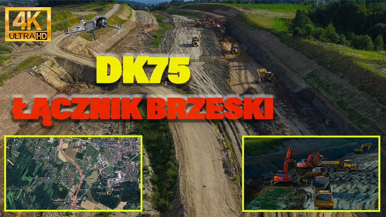 Obwodnica Brzeska – jak wygląda postęp prac? Relacja z drona / druga połowa sierpnia 2024 r.