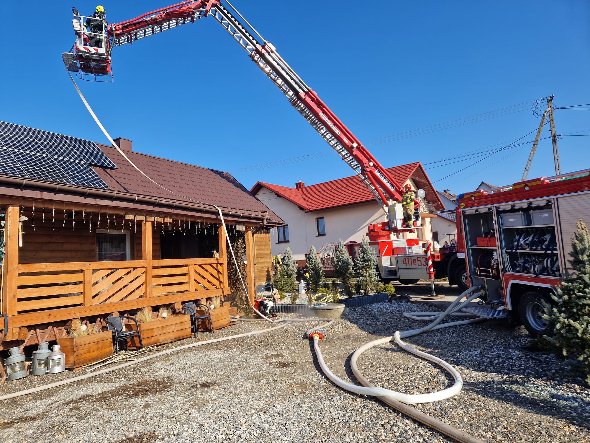 Pożar budynku mieszkalnego w Uszwi / 25 lutego 2025 r.