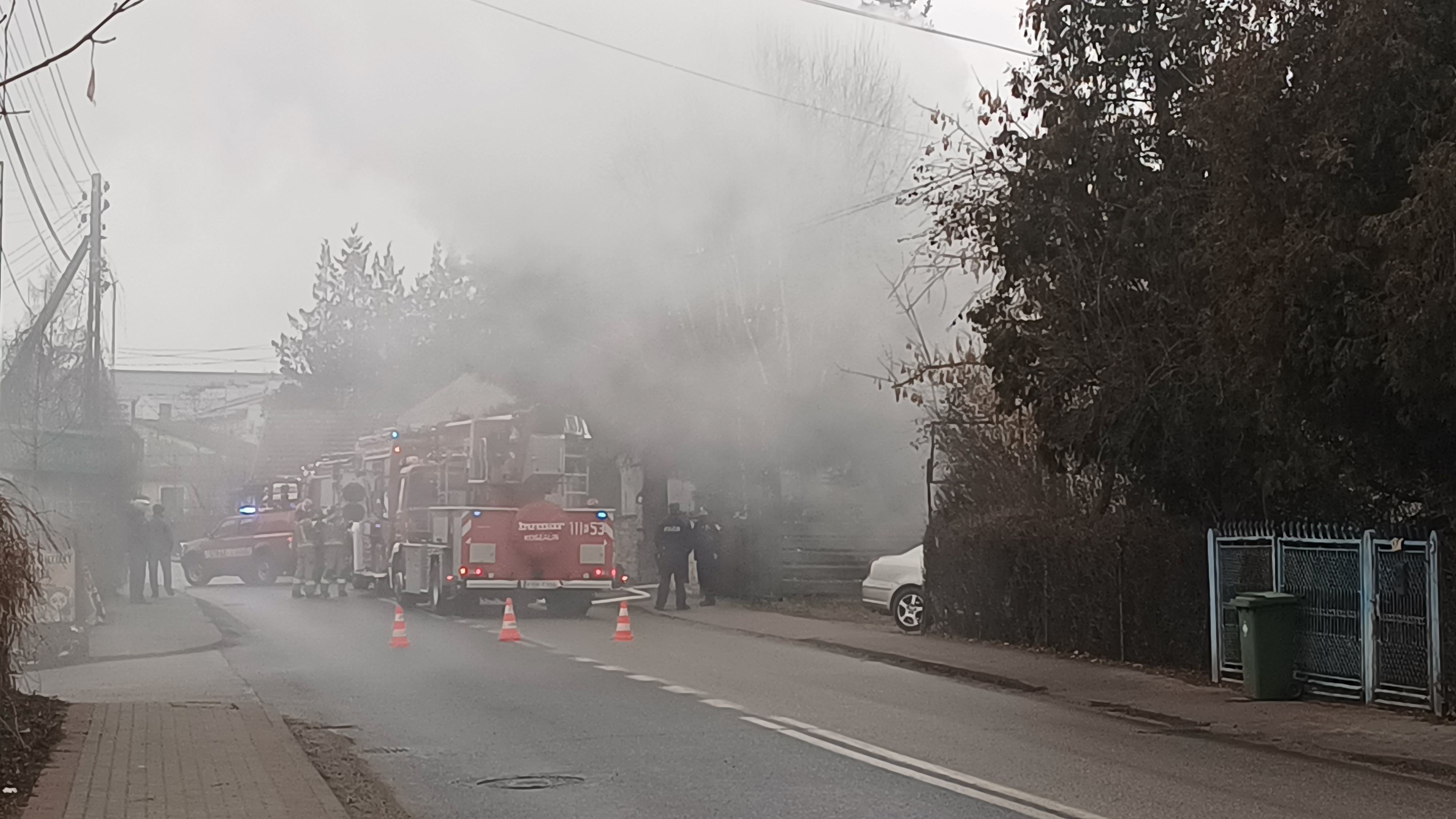 Pożar kotłowni na ul. Okulickiego w Brzesku/ video