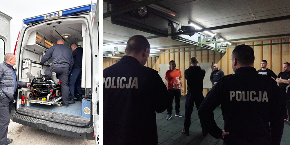 Policjanci z Brzeska przeszkolili ratowników medycznych z samoobrony