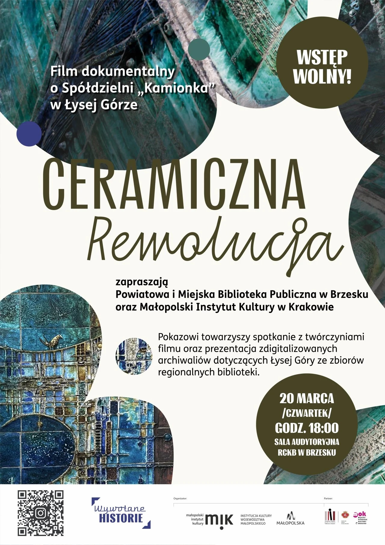 To już dzisiaj – „Ceramiczna rewolucja” – pokaz filmu dokumentalnego poświęconego łysogórskiej ceramice / 20 marca 2025 r.