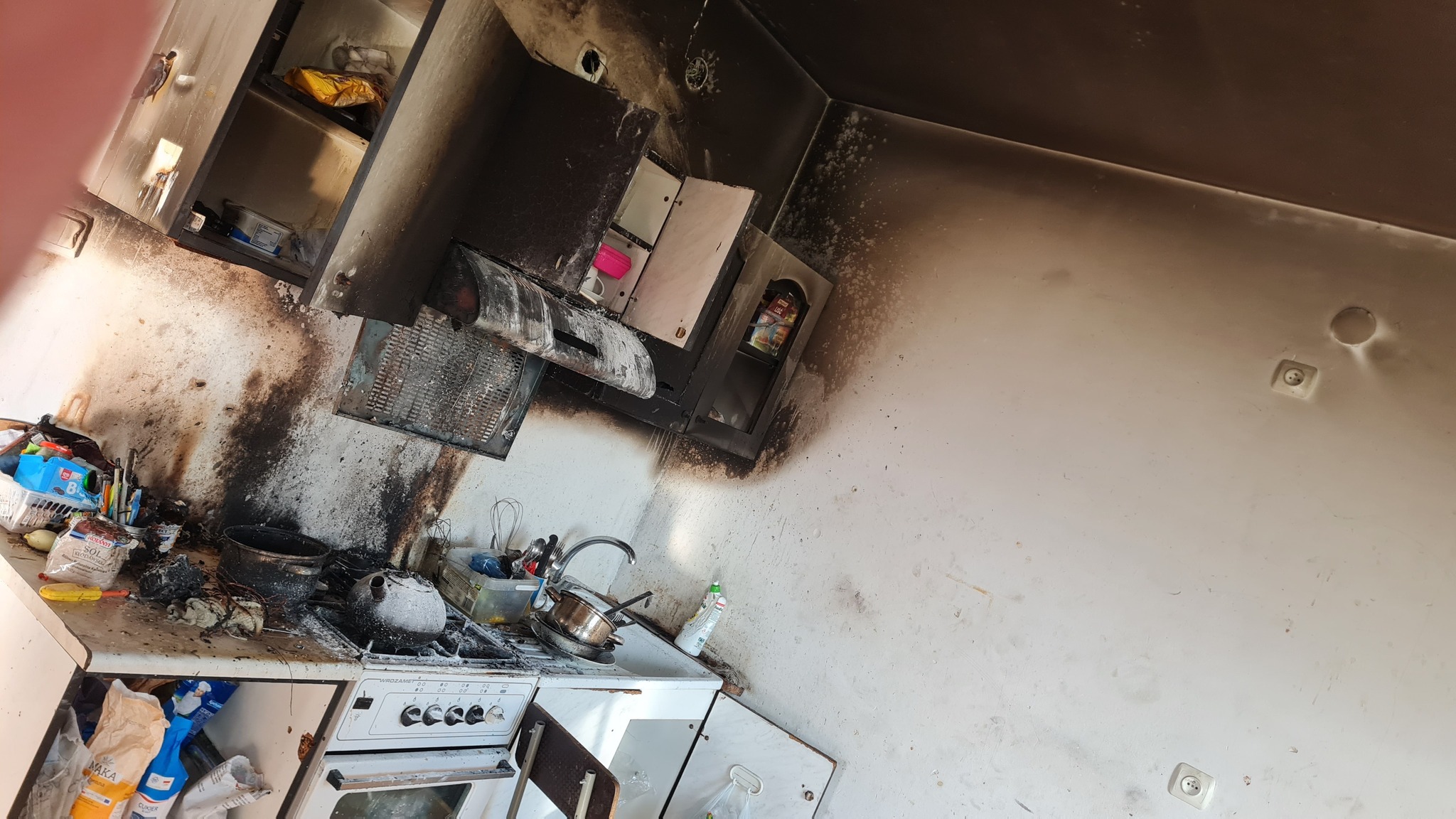 Piaski-Drużków. Pożar w kuchni / zdjęcia