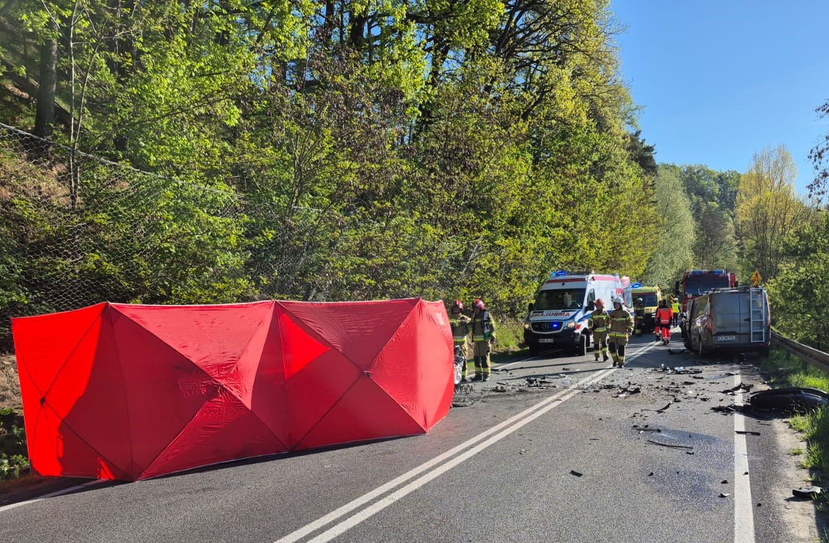 Będzieszyna. Śmiertelny wypadek drogowy. 1 osoba nie żyje. 5 osób rannych / 28 kwietnia 2025 r.