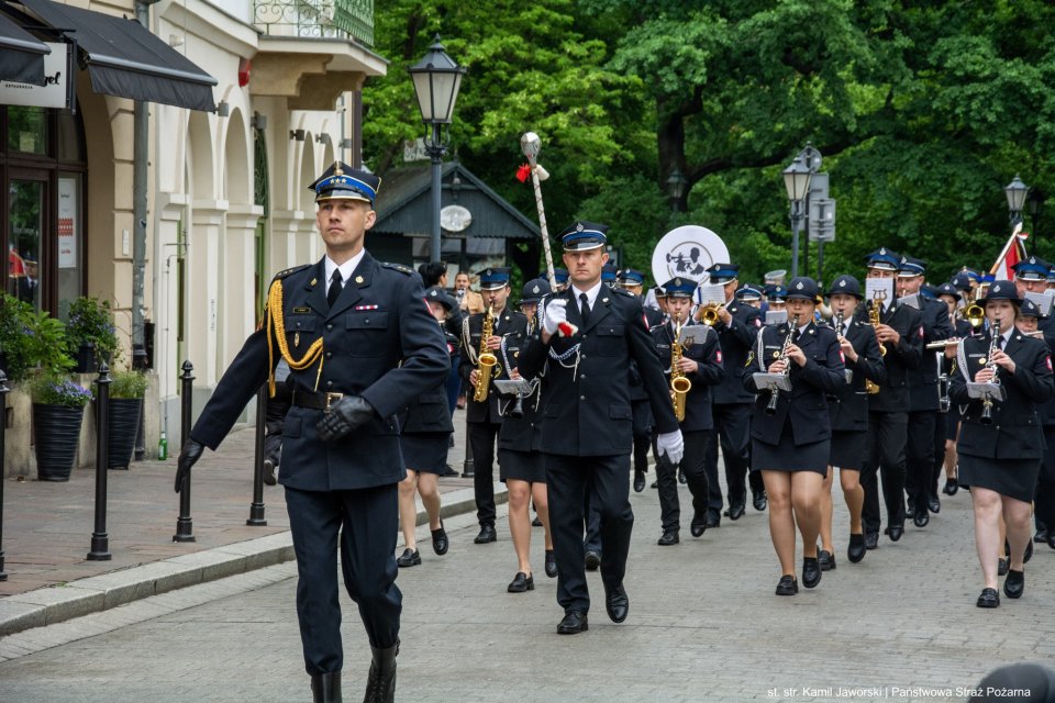 Międzynarodowy Dzień Strażaka w Krakowie z udziałem Orkiestry Dętej Okulice