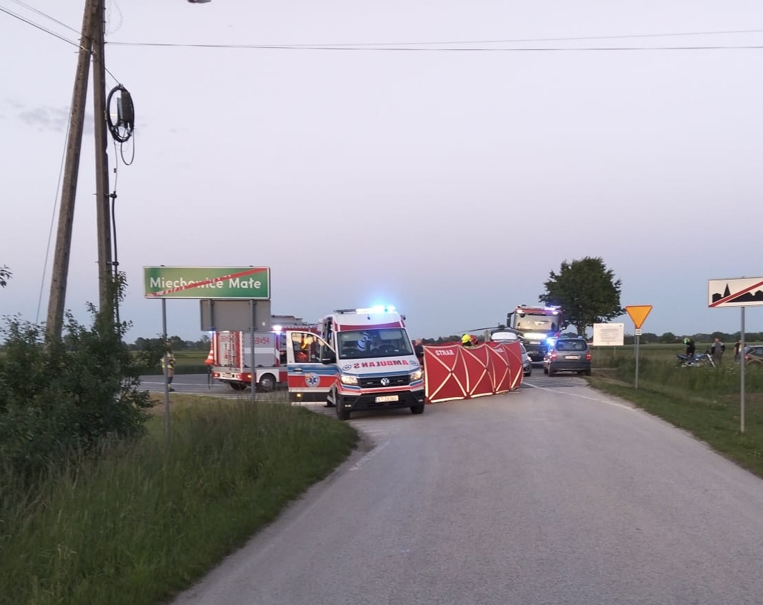 Śmiertelne potrącenie rowerzystki w Miechowicach Małych / 27 maja 2025 r.