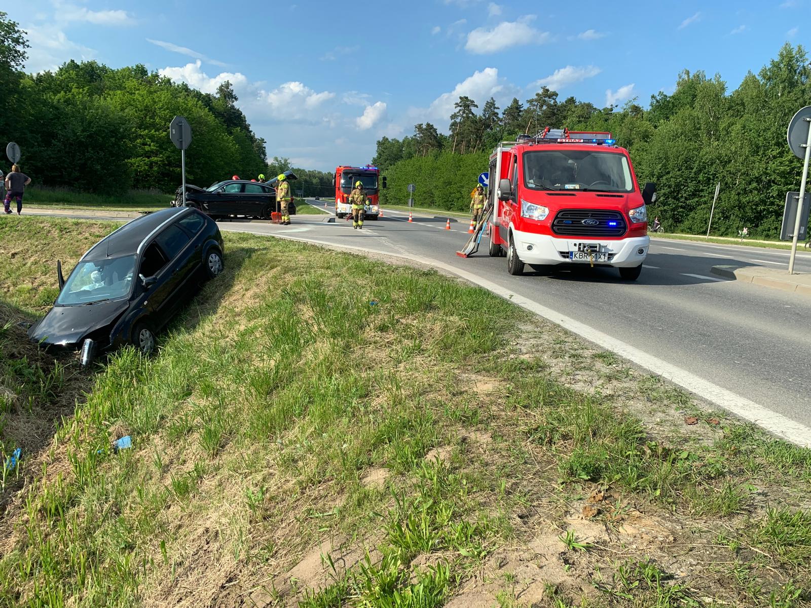 Wypadek na obwodnicy Mokrzysk. Zderzenie dwóch samochodów / 31 maja 2025 r.