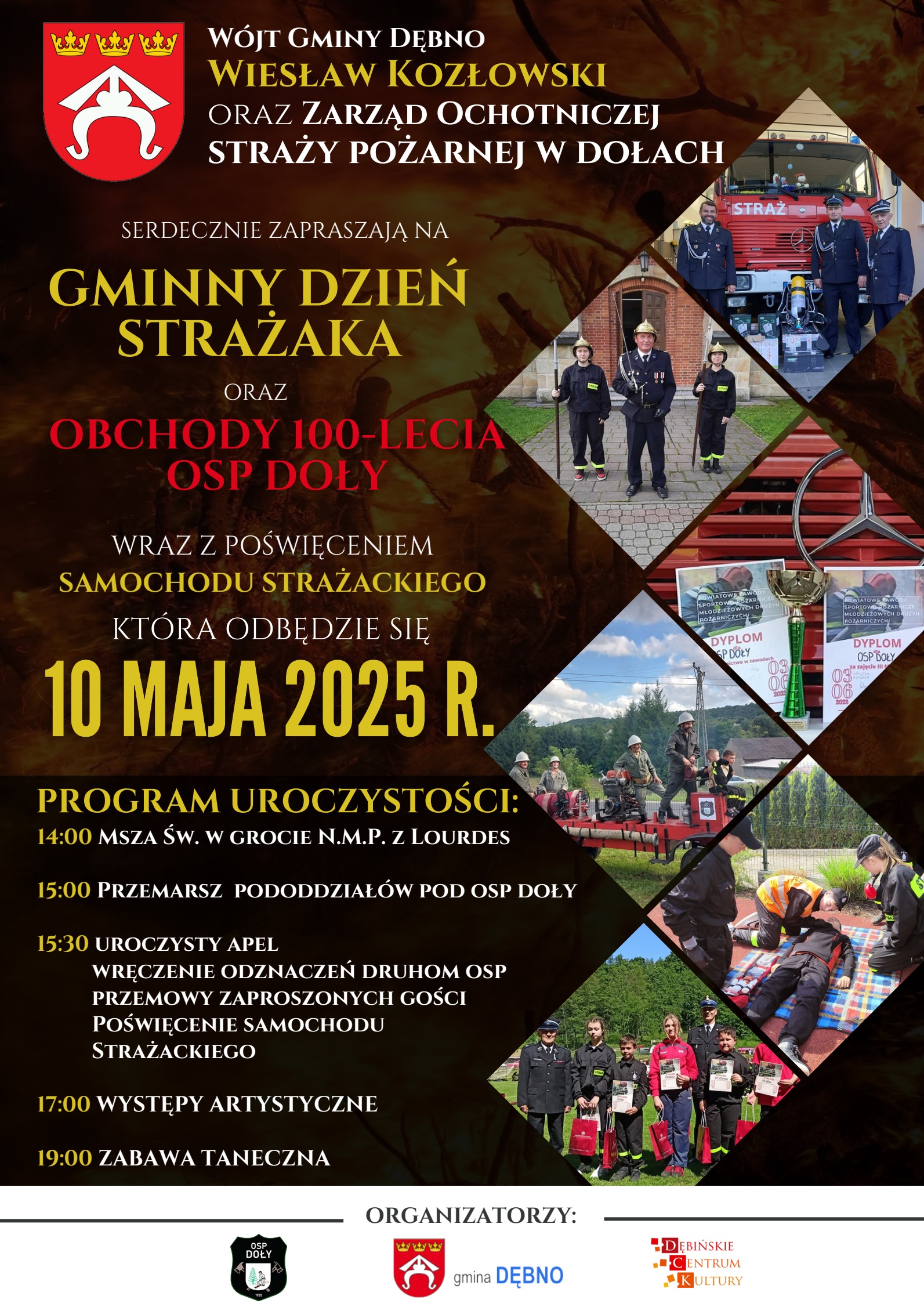 Gminny Dzień Strażaka w Gminie Dębno. PROGRAM / 10 maja 2025 r.