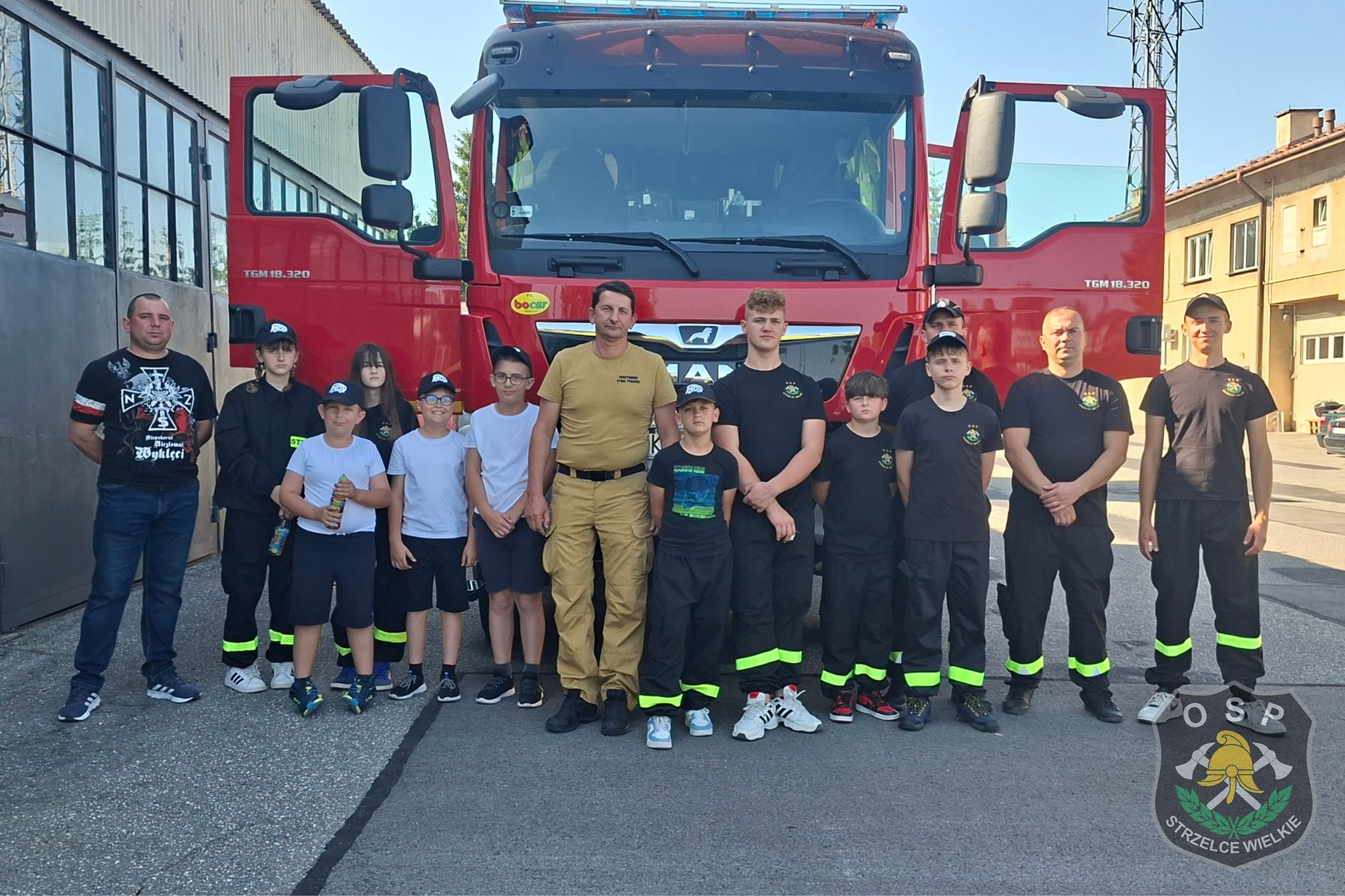 MDP z OSP Strzelce Wielkie z wizytą w komendzie powiatowej straży pożarnej w Brzesku