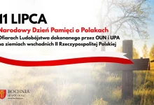 krzyż i biało czerona flaga