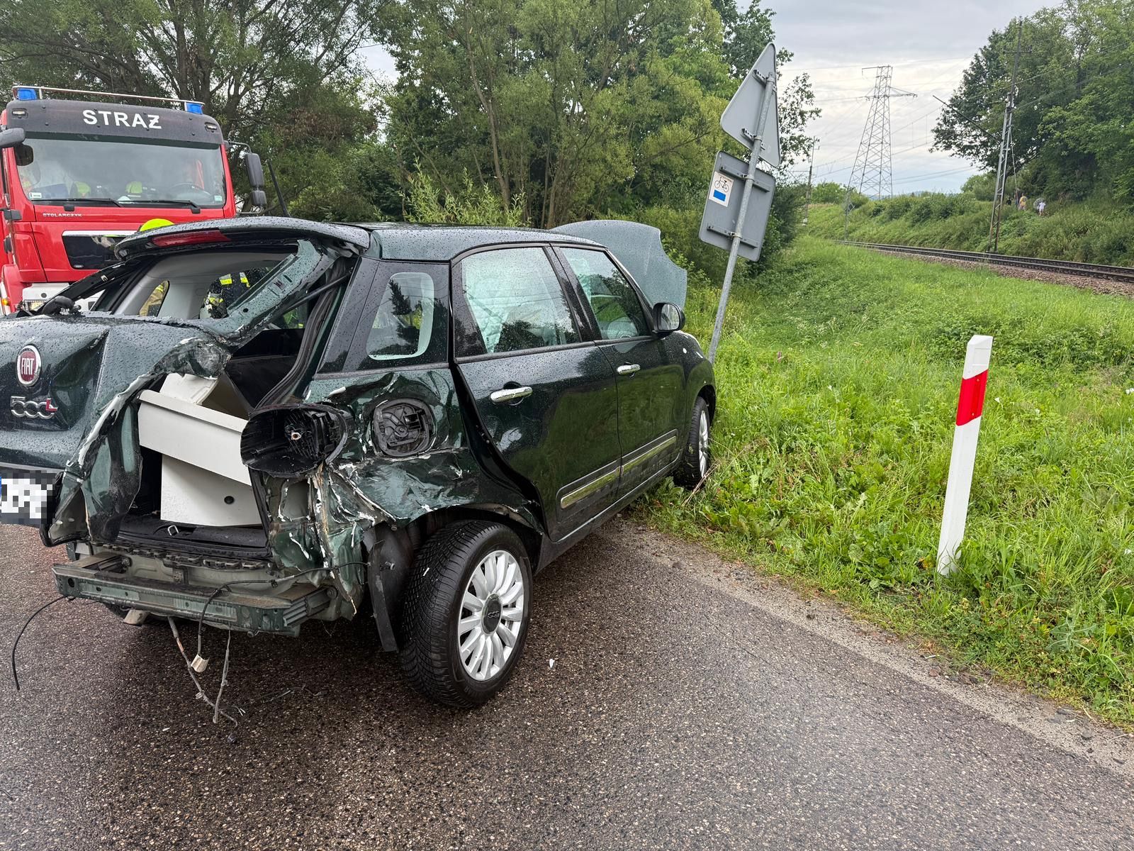 Zderzenie pociągu z samochodem osobowym