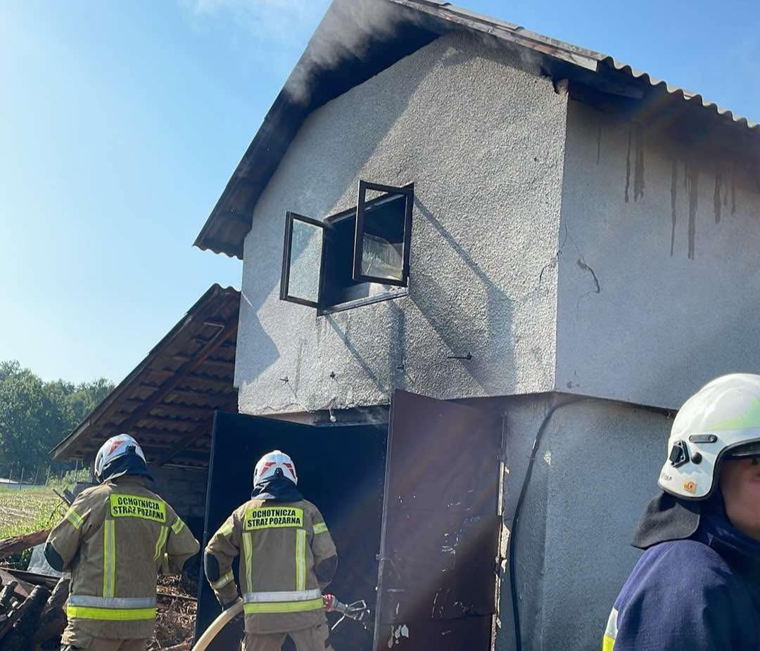 Pożar suszarni w Dobrocieszu