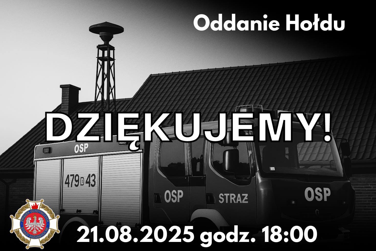 Druhowie z Powiatu Brzeskiego upamiętnili poległego druha Krystiana Dułaka z OSP Sierakowice