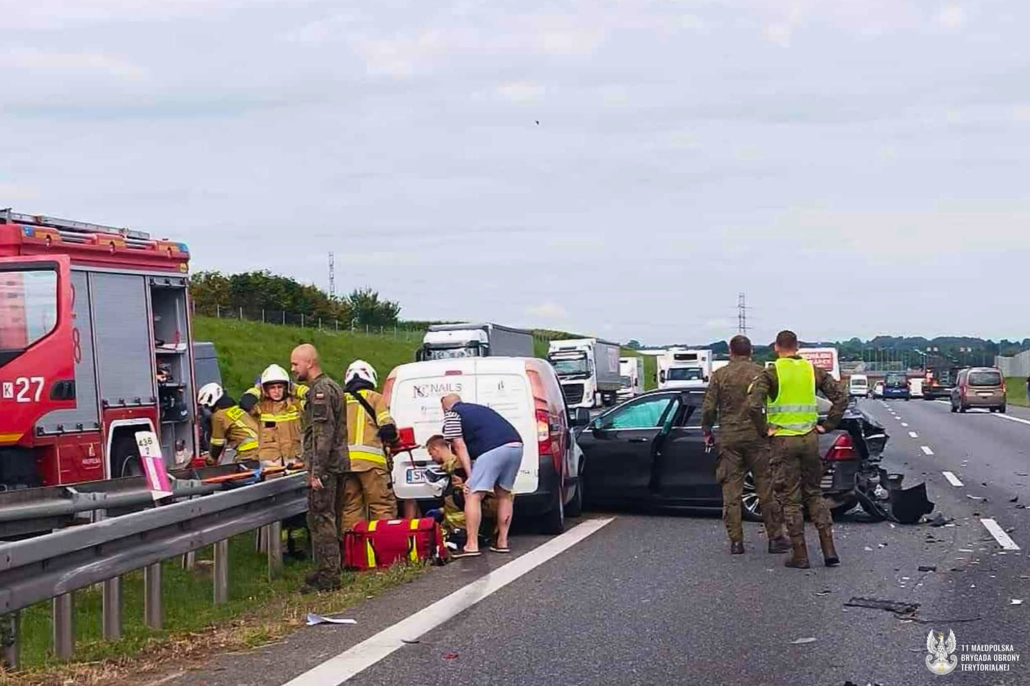 Wypadek na A4 – interweniowali terytorialsi