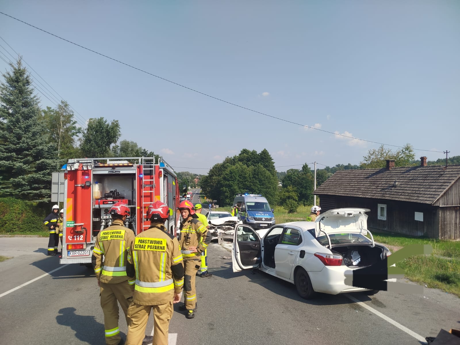 Czołówka w Tymowej. 4 osoby poszkodowane