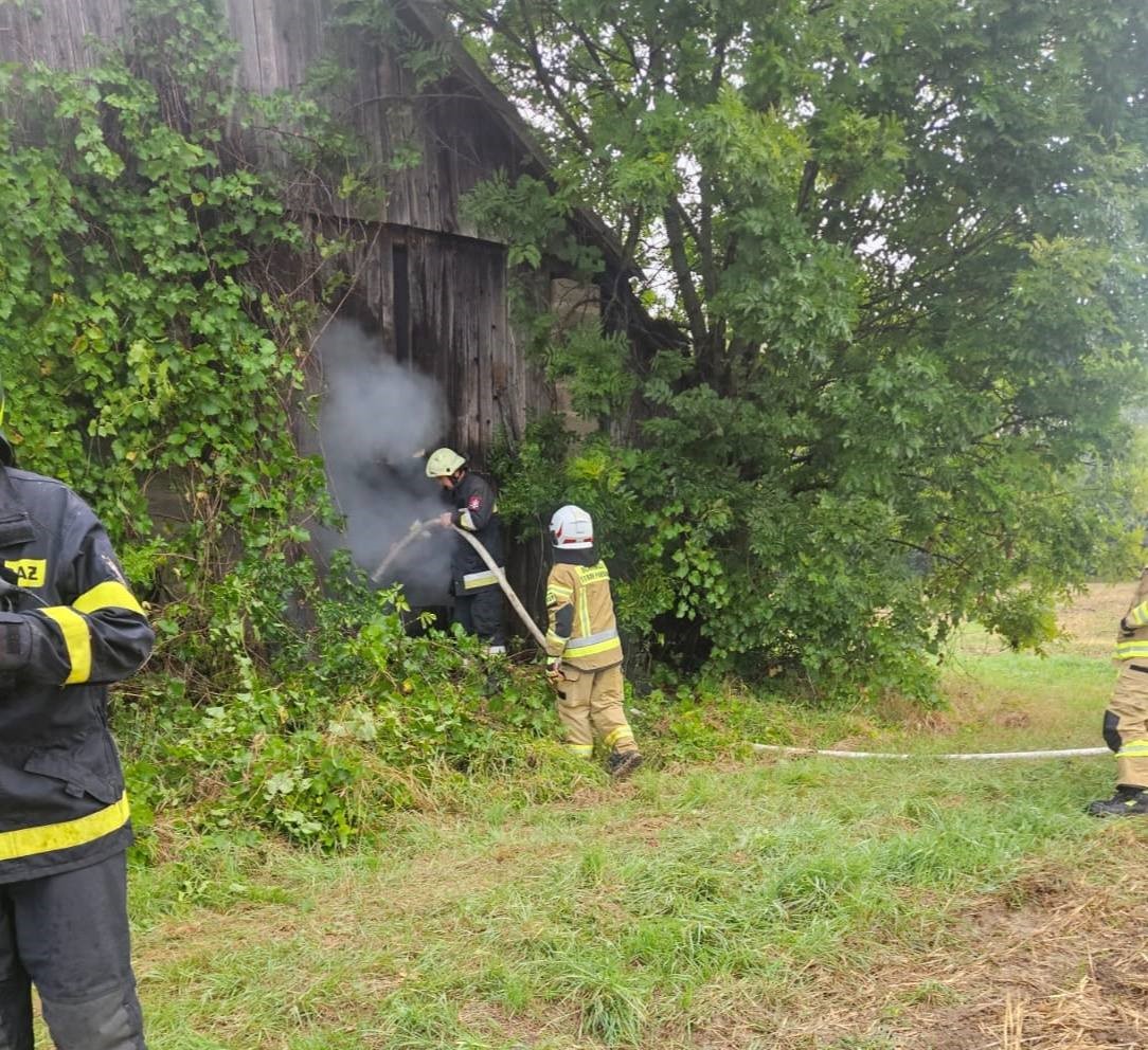 Pożar stodoły w Górce / 8 września 2025 r.