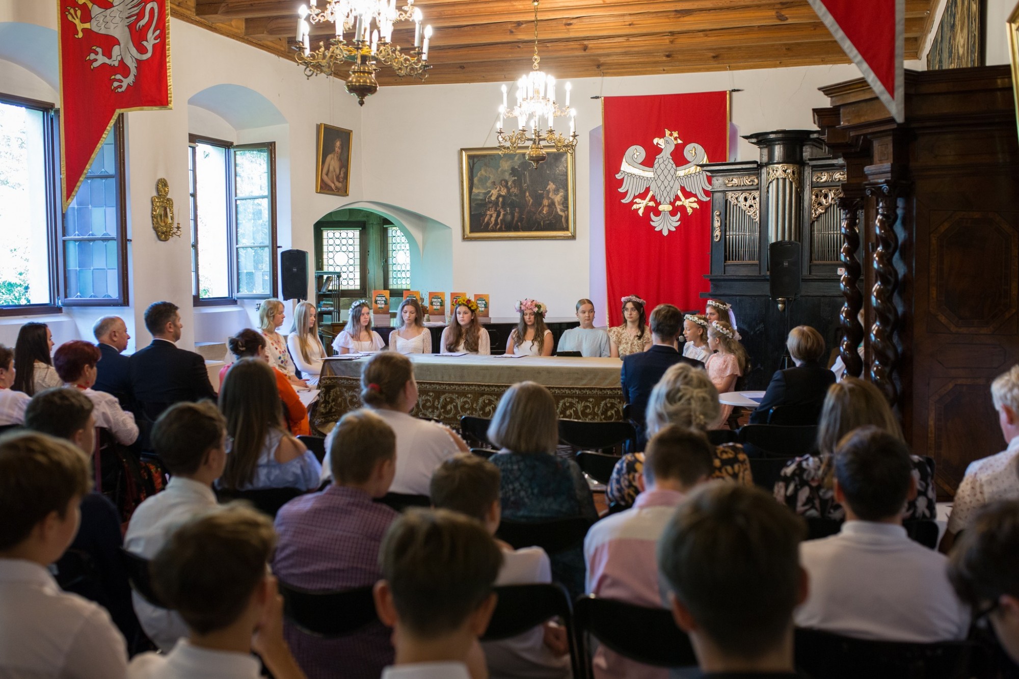 Narodowe Czytanie twórczości Jana Kochanowskiego na Zamku w Dębnie / zdjęcia