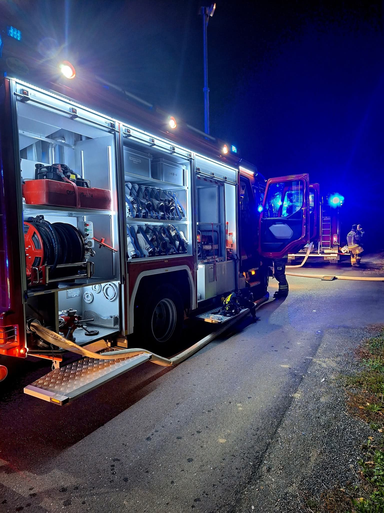 Nocny pożar kotłowni w Gnojniku / 23 września 2025 r.