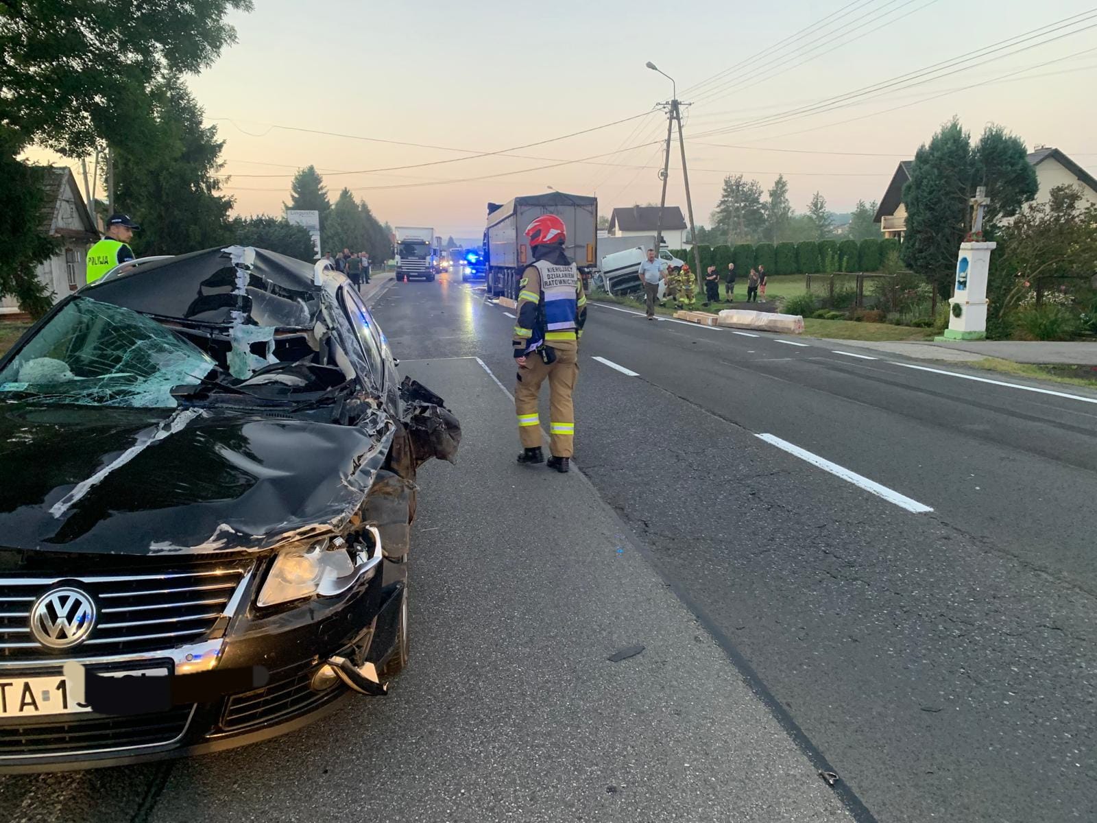 Wypadek w Uszwi. Zderzenie aż 3 samochodów na drodze krajowej / 2 września 2025 r.