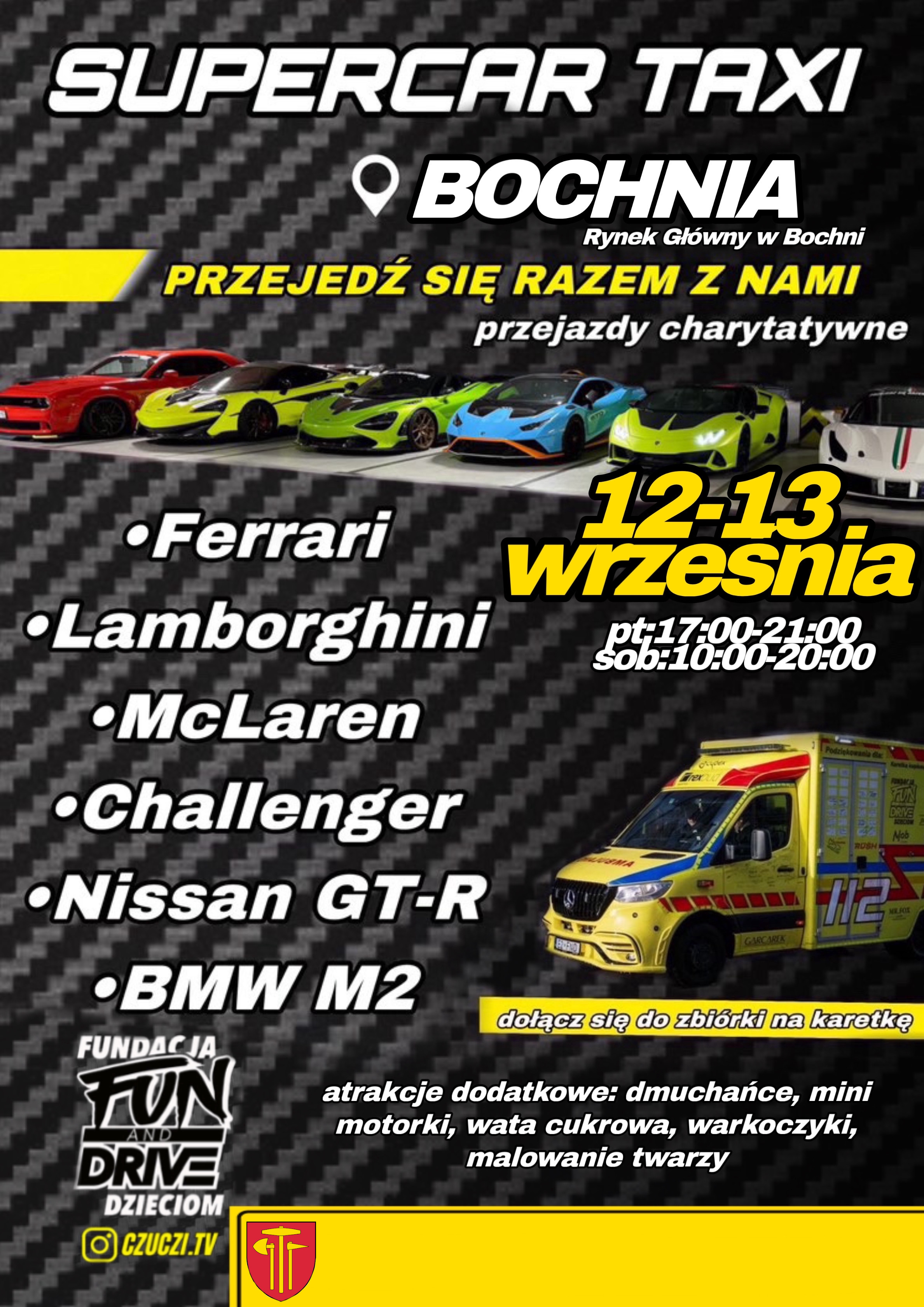 Przejedź się Lamborghini, Ferrari, McLaren i spełnij swoje marzenia! Wesprzyj zbiórkę na karetkę dla dzieci!