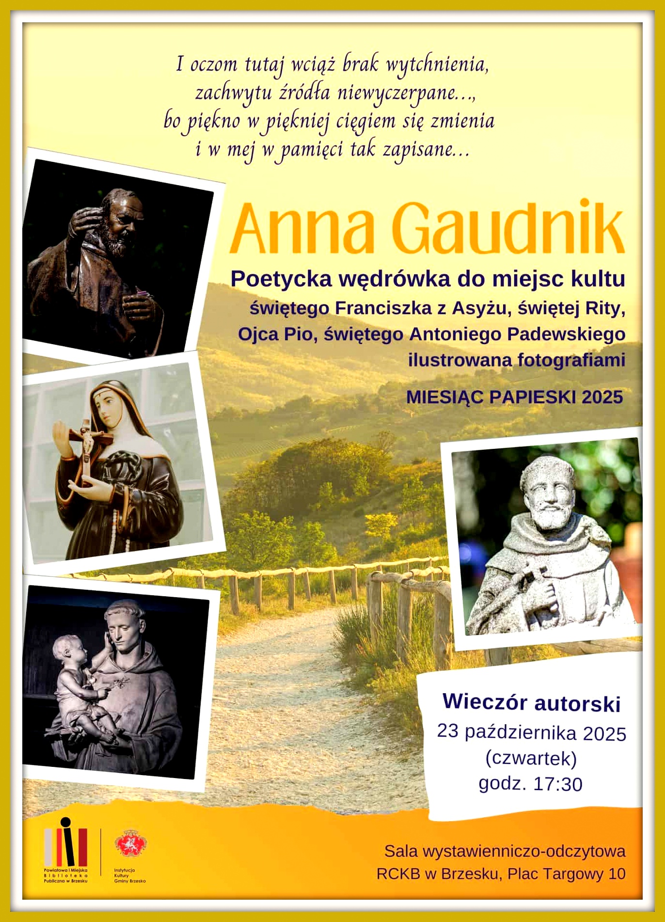 Wieczór poetycki Anny Gaudnik w brzeskiej bibliotece / 23 października 2025 r.