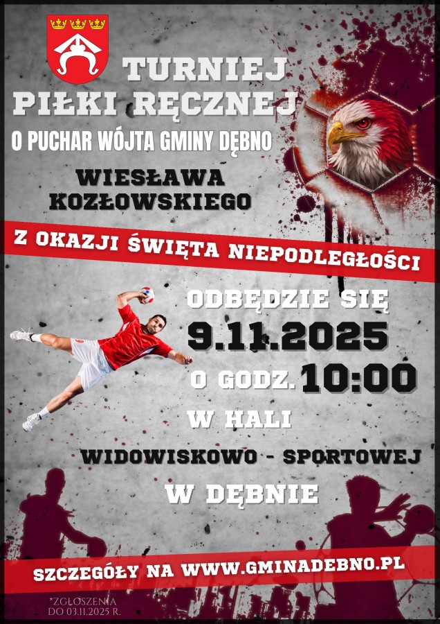 II Turniej Piłki manualnej o Puchar Wójta Gminy Dębno – sport w duchu niepodległości