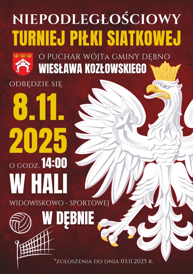 II Niepodległościowy Turniej Piłki Siatkowej o Puchar Wójta Gminy Dębno