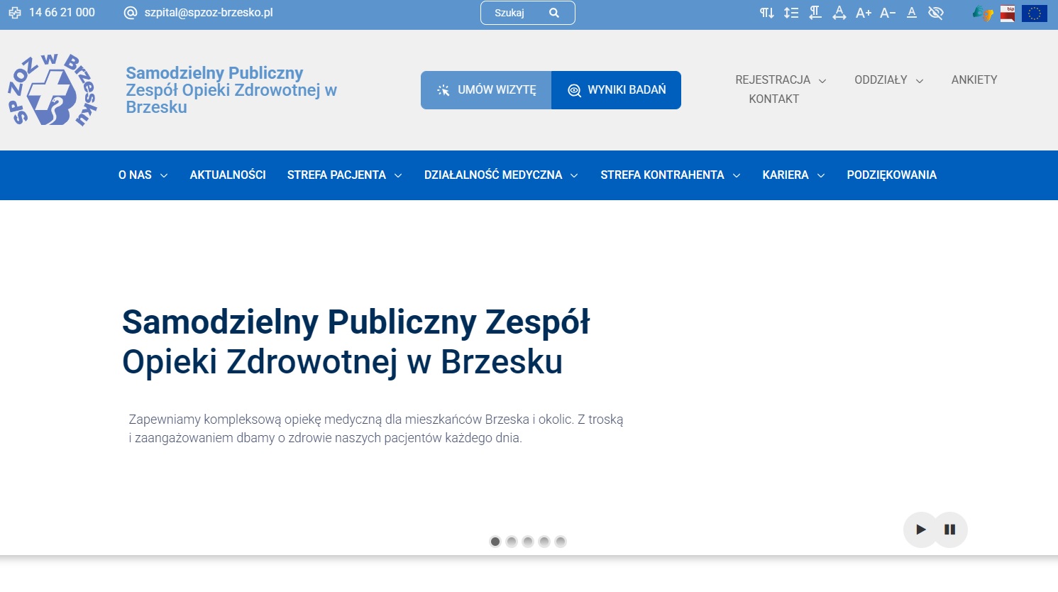 Szpital w Brzesku z nową odsłoną strony internetowej