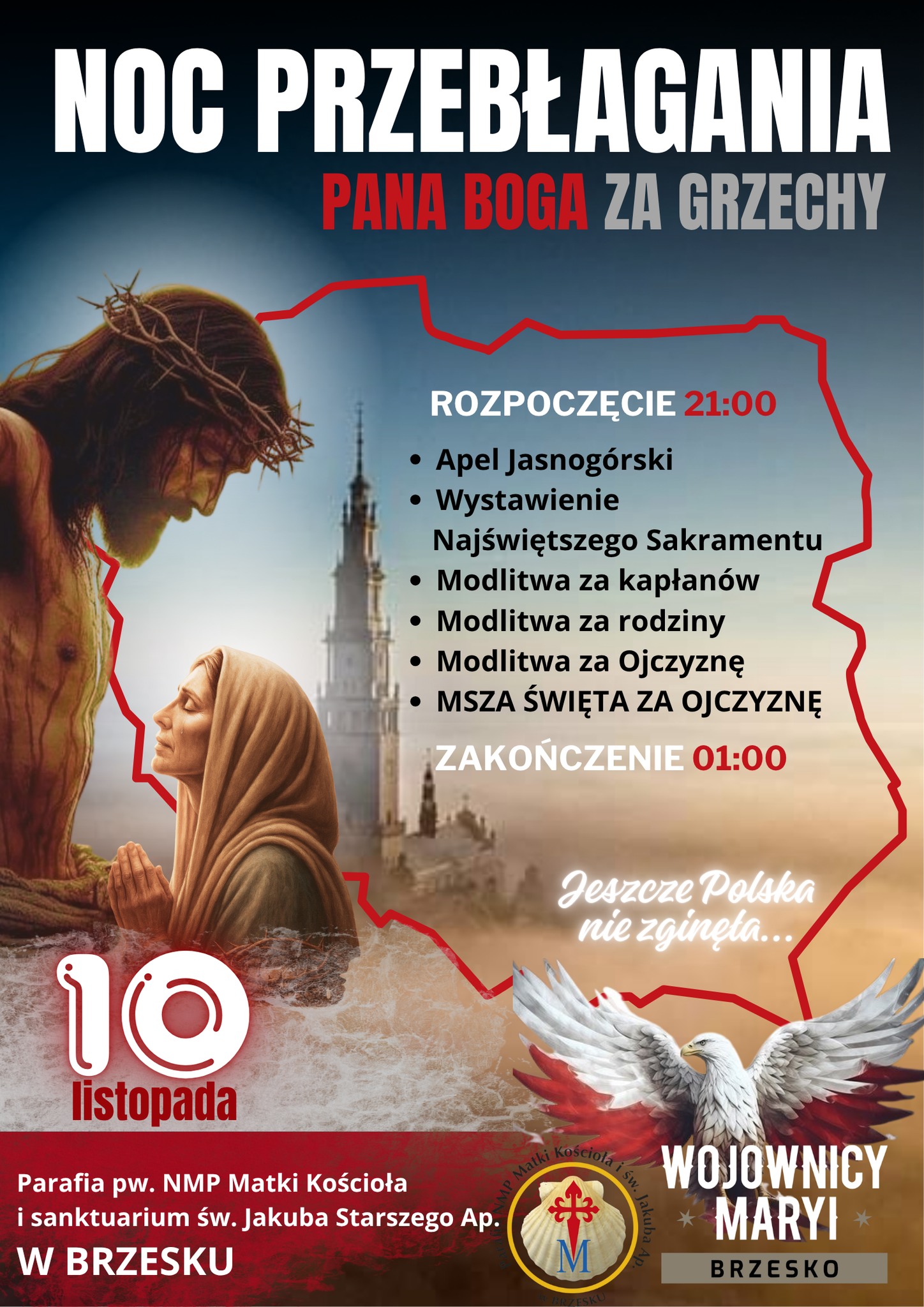 Brzesko. Noc Walki o Błogosławieństwo dla Polski / 10 listopada 2025 r.