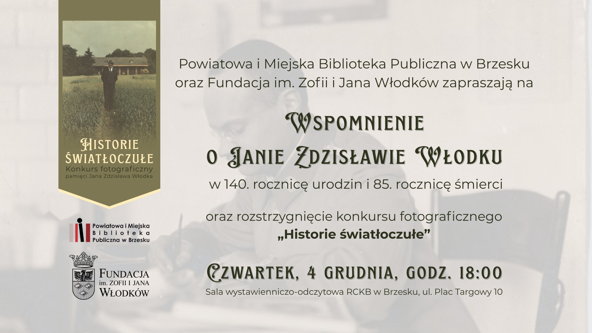 Brzesko. Wspomnienie o Janie Zdzisławie Włodku w 140. rocznicę urodzin i 85. rocznicę śmierci