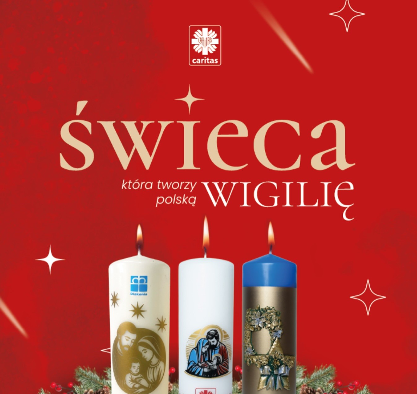 Wigilijne świece od Caritas już do nabycia