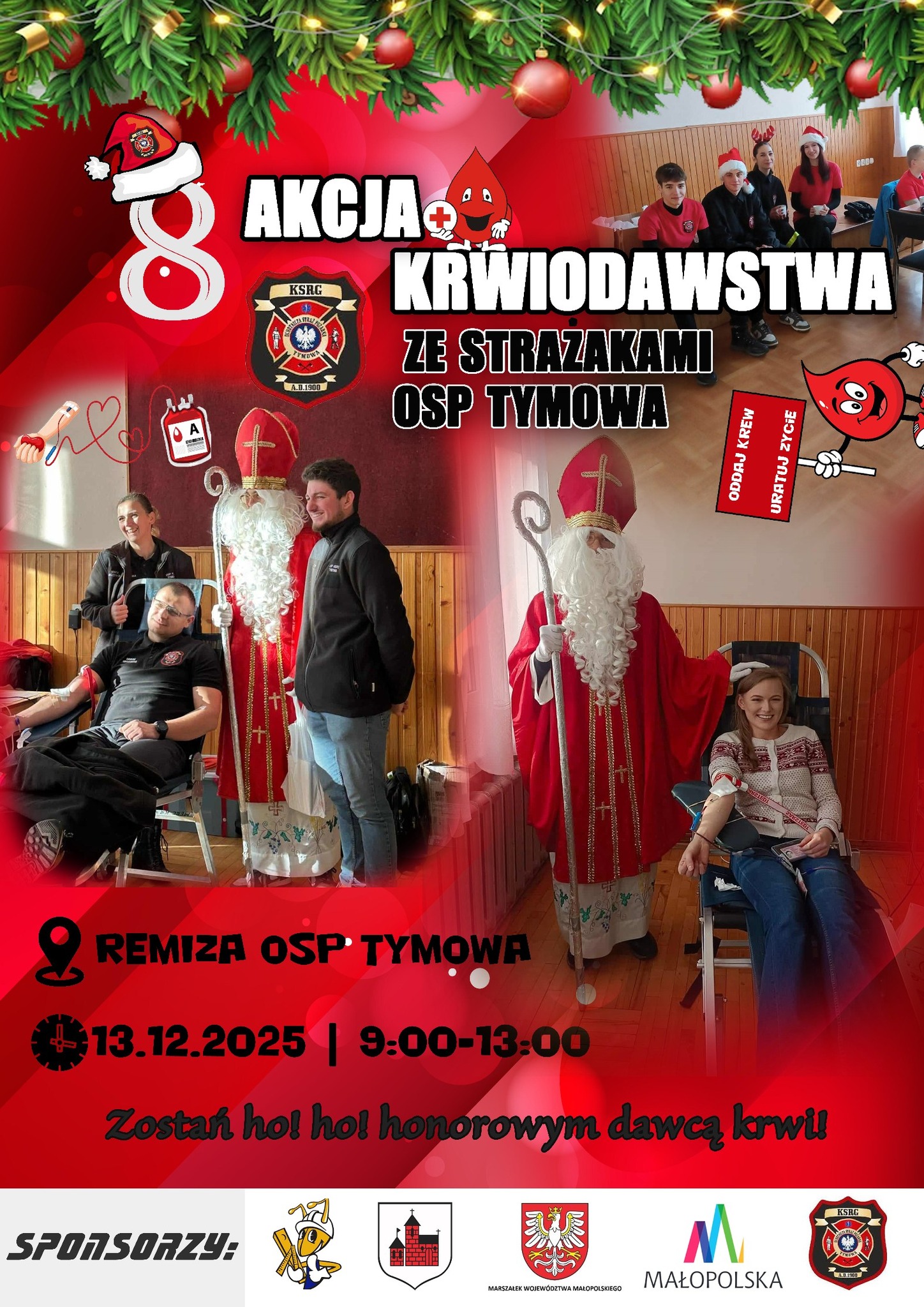 VIII Akcja Krwiodawstwa ze Strażakami OSP Tymowa / 13 grudnia 2025 r.