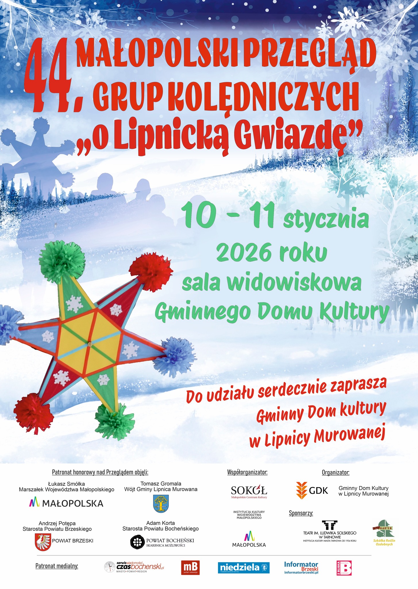 Zapraszamy do Lipnicy Murowanej na Małopolski Przegląd Grup Kolędniczych!