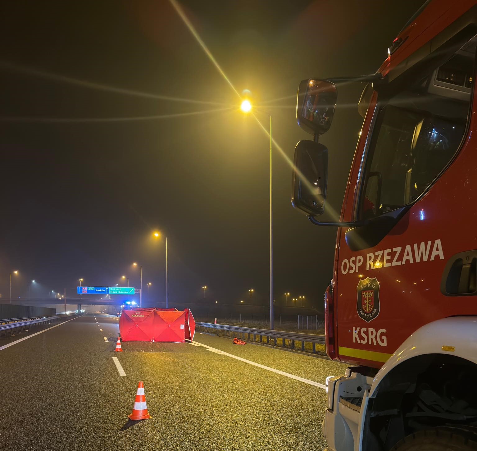 Tragiczna noc na węźle autostradowym Bochnia / 21 grudnia 2025 r.