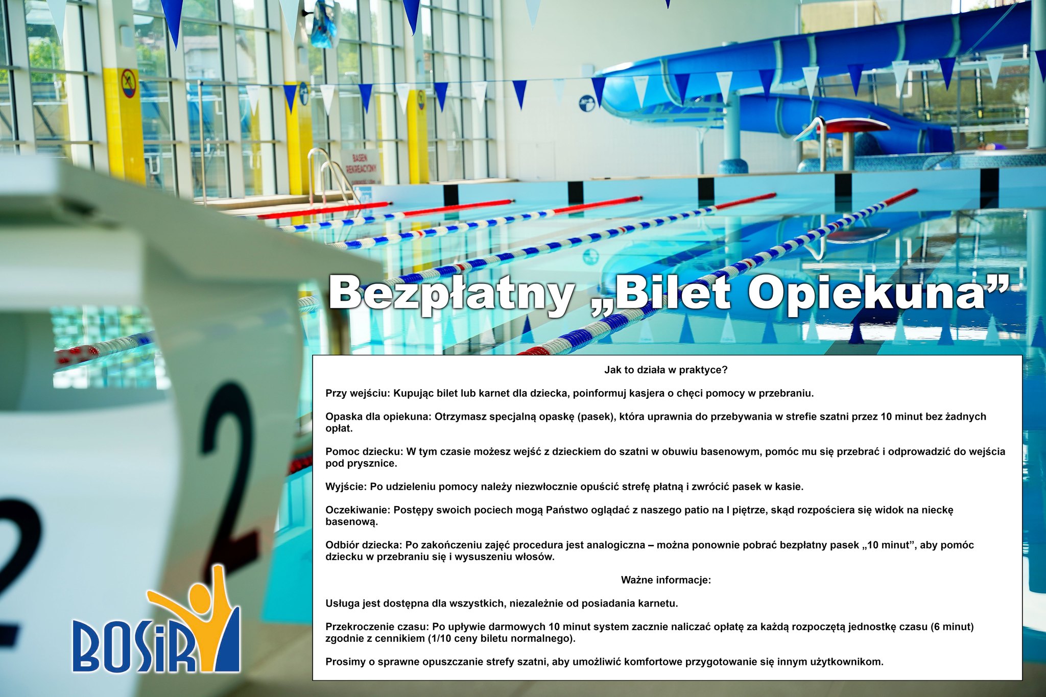 Nowość w ofercie krytej pływalni w Brzesku – „Bilet opiekuna”