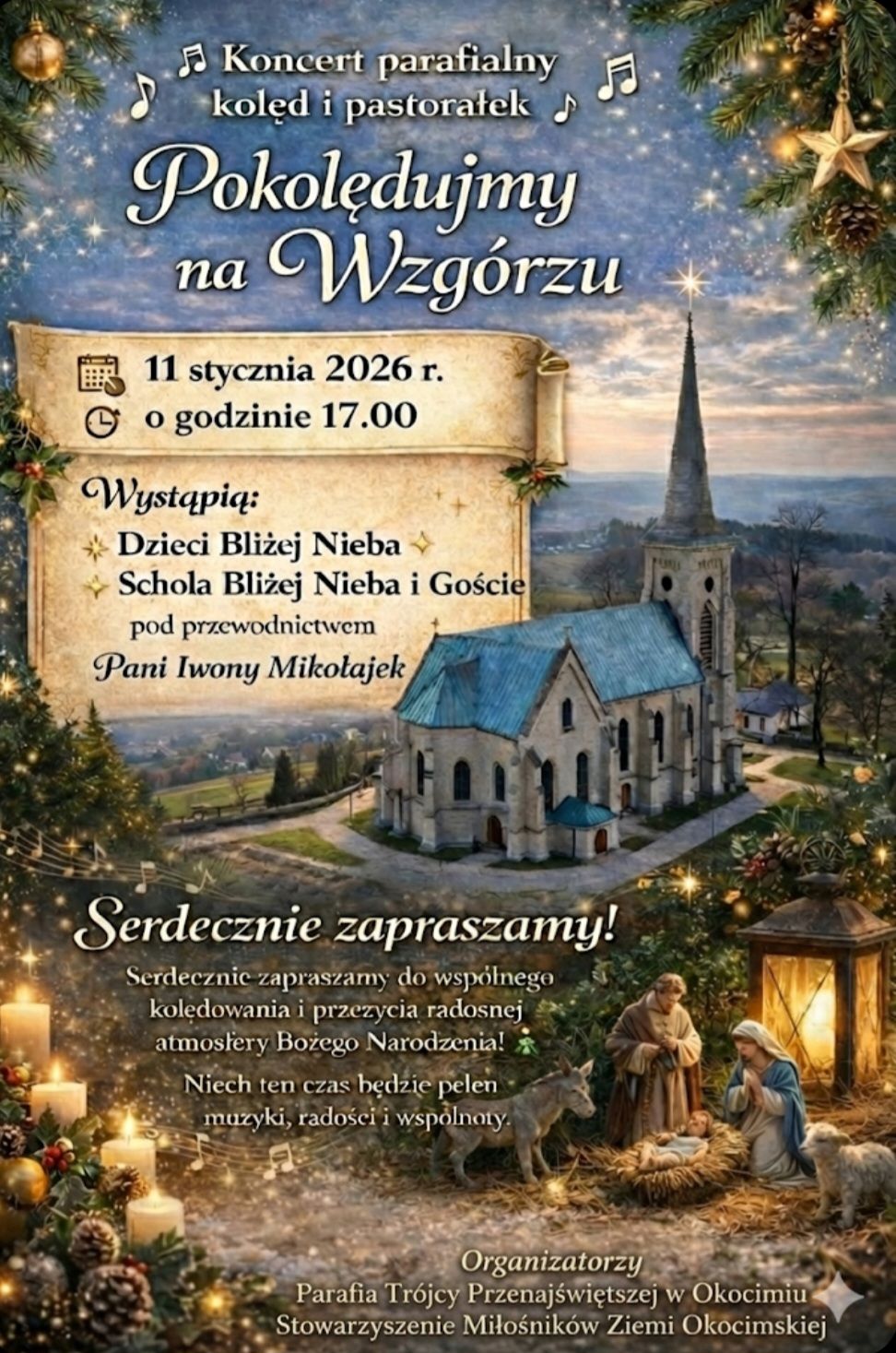 Okocim. Koncert kolęd i pastorałek „Pokolędujmy na Wzgórzu” / 11 stycznia 2026 r.