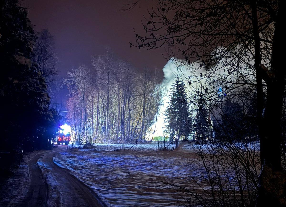 Jurków. Pożar budynku mieszkalnego / 10 stycznia 2026 r.
