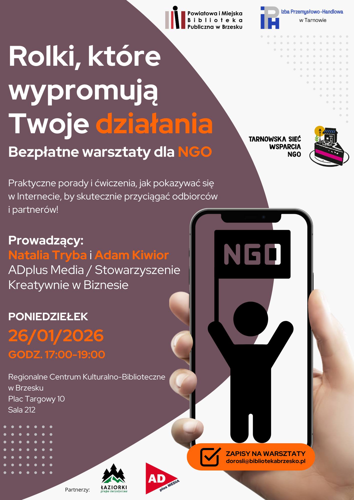 Rolki, które działają – bezpłatne warsztaty dla NGO w Bibliotece w Brzesku