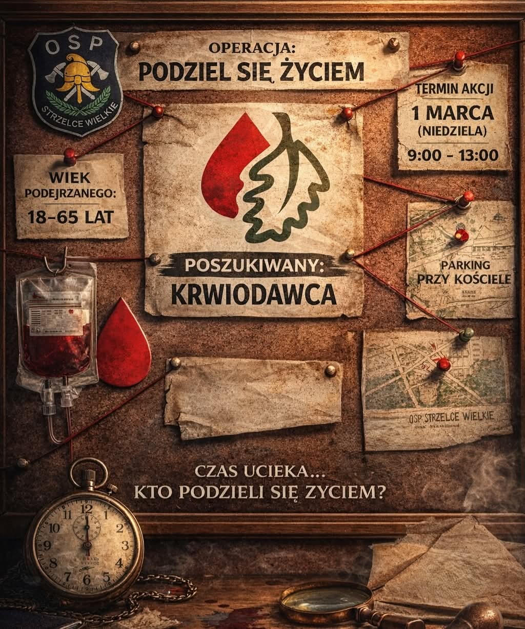 Szykujcie się na akcję krwiodawstwa w Strzelcach Wielkich