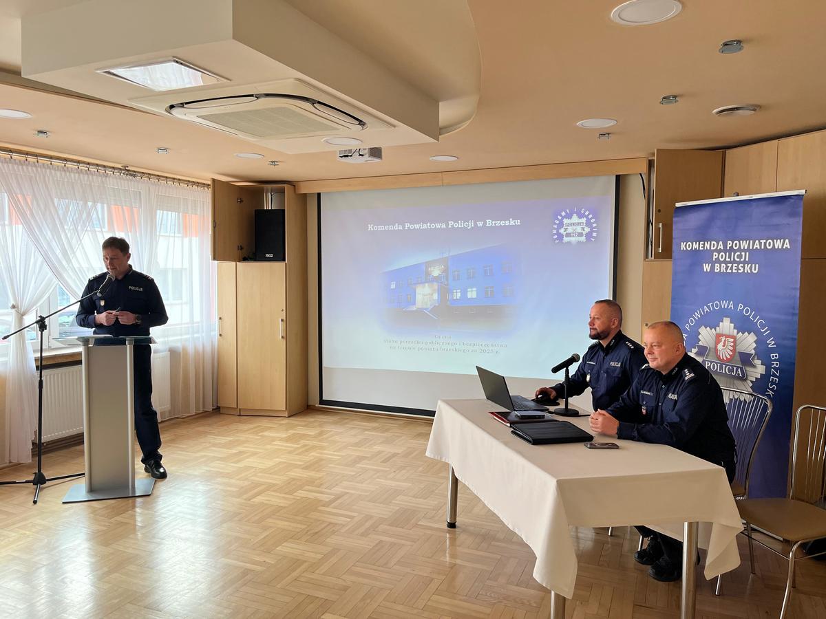 Narada roczna podsumowująca działania brzeskich policjantów za 2025 rok