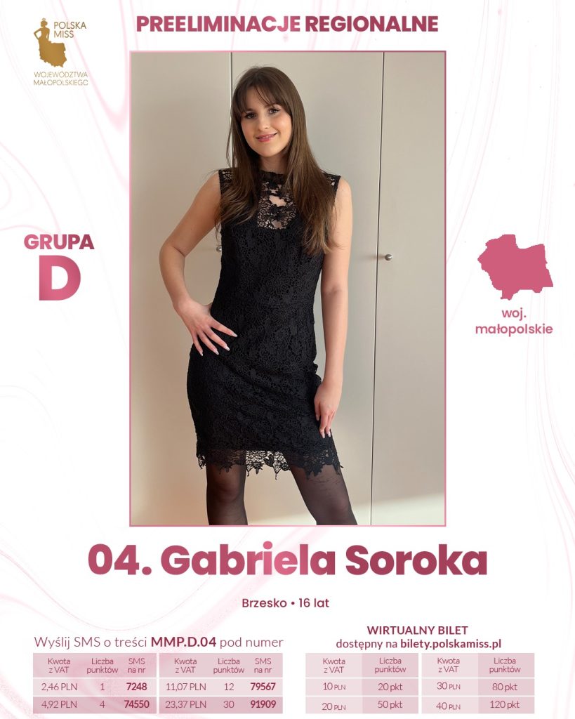 Gabriela Soroka z Brzeska w preeliminacjach w konkursie Miss Województwa Małopolskiego
