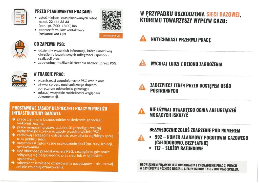 Bezpieczeństwo sieci gazowej – zgłoś prace i pracuj bezpiecznie