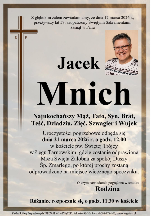 Zmarł mł. insp. w stanie spoczynku Jacek Mnich