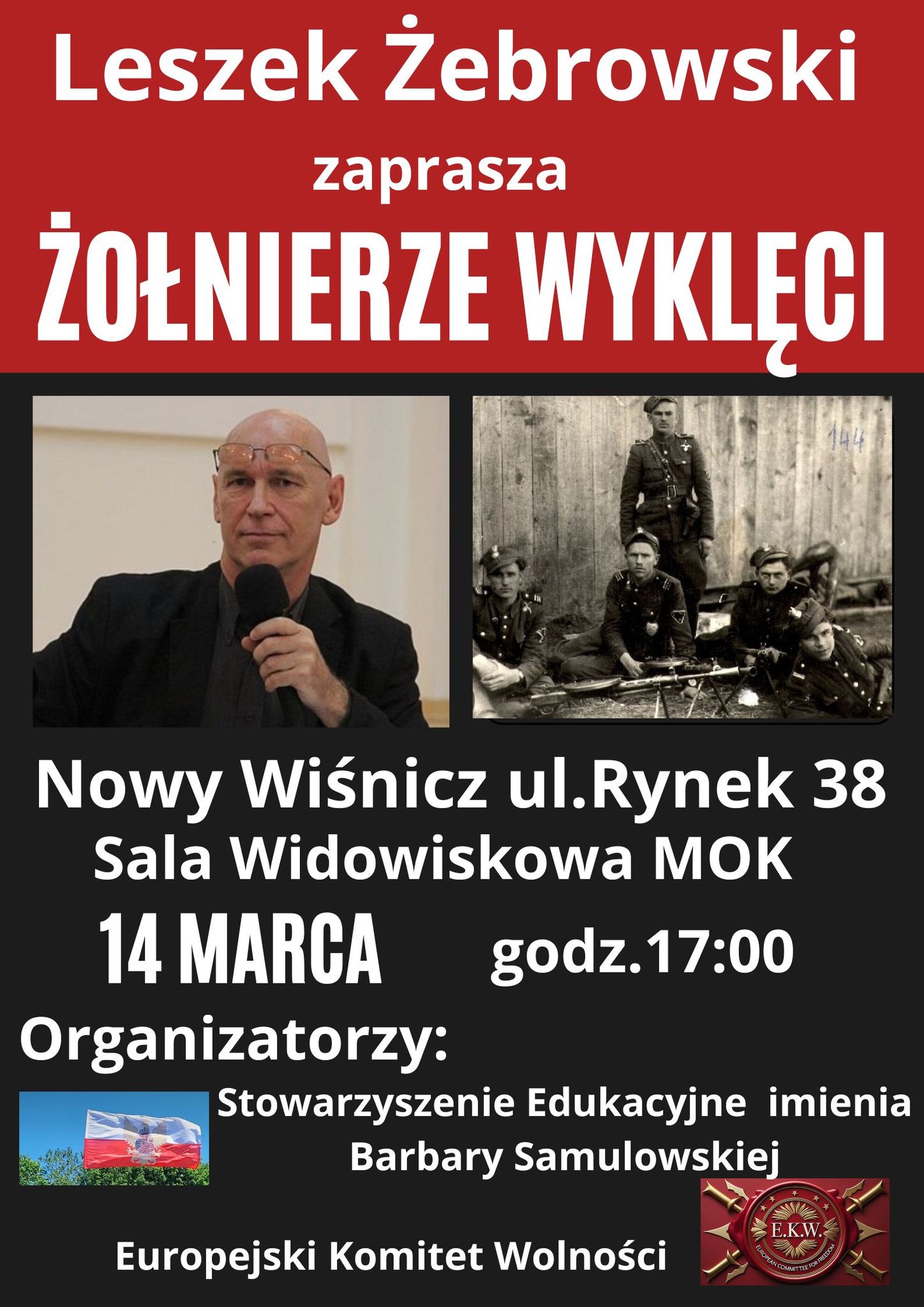 Spotkanie z Leszkiem Żebrowskim. O Żołnierzach Wyklętych w Nowym Wiśniczu