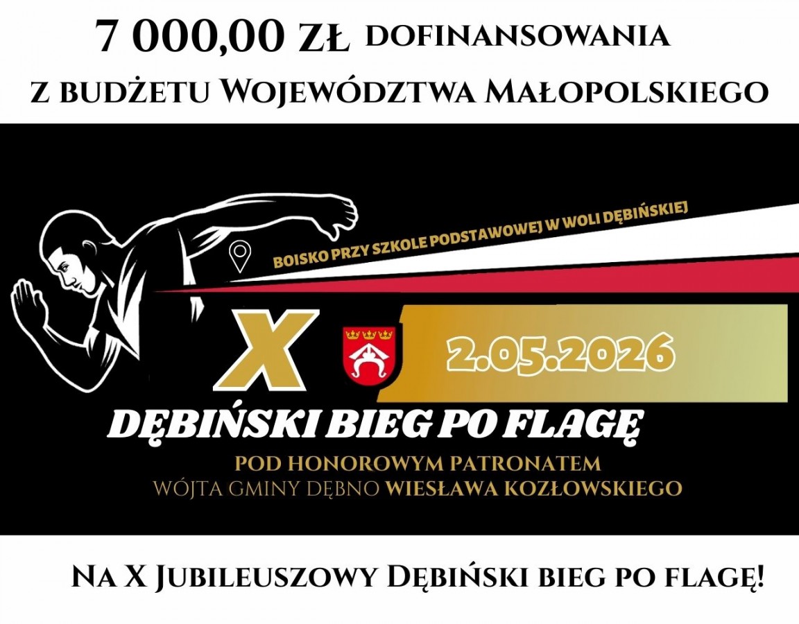Dziesiąty, jubileuszowy „Bieg po flagę” w parze z Województwem Małopolskim