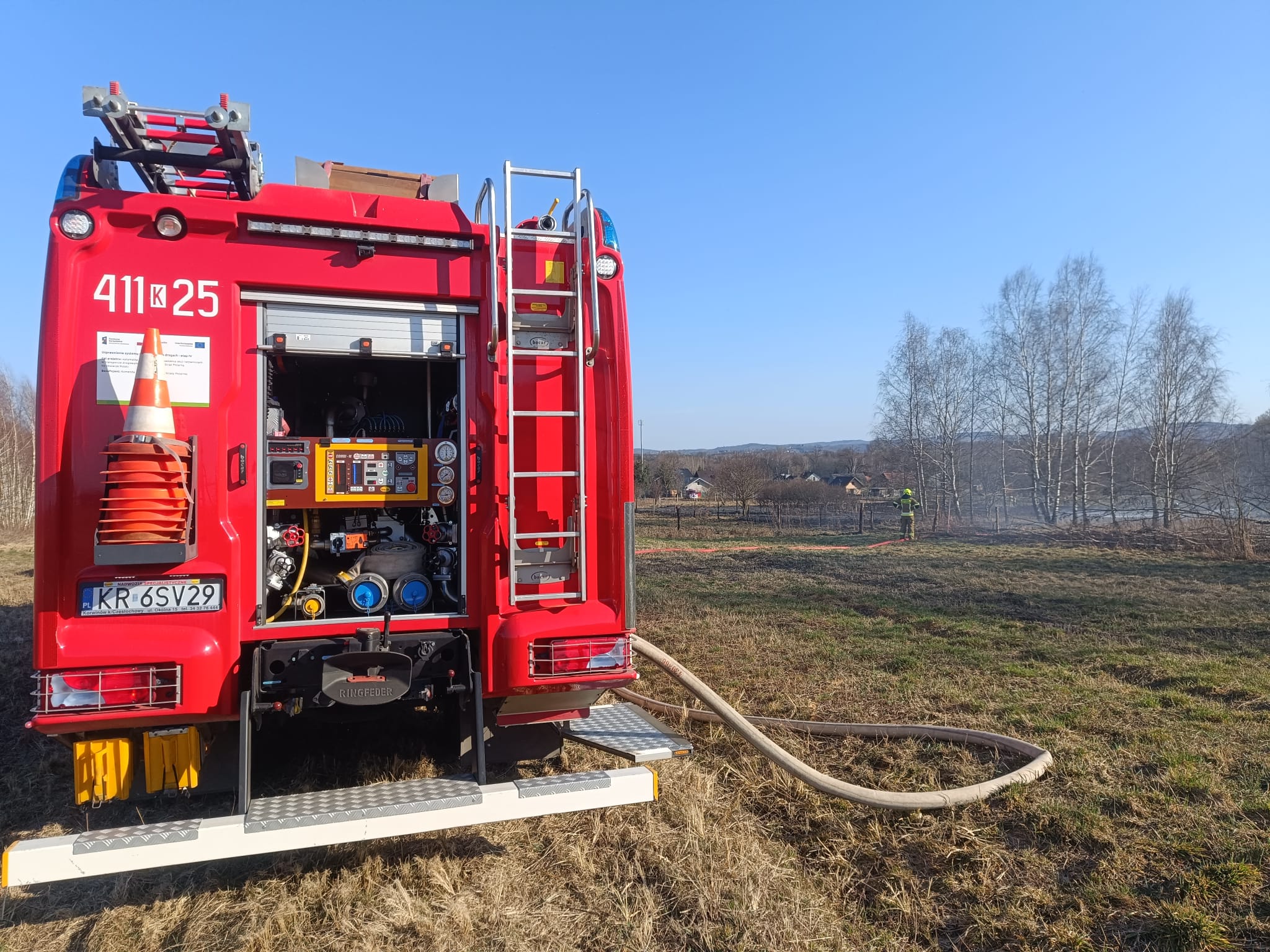 Pożar łąki w Sterkowcu / 14 marca 2026 r.