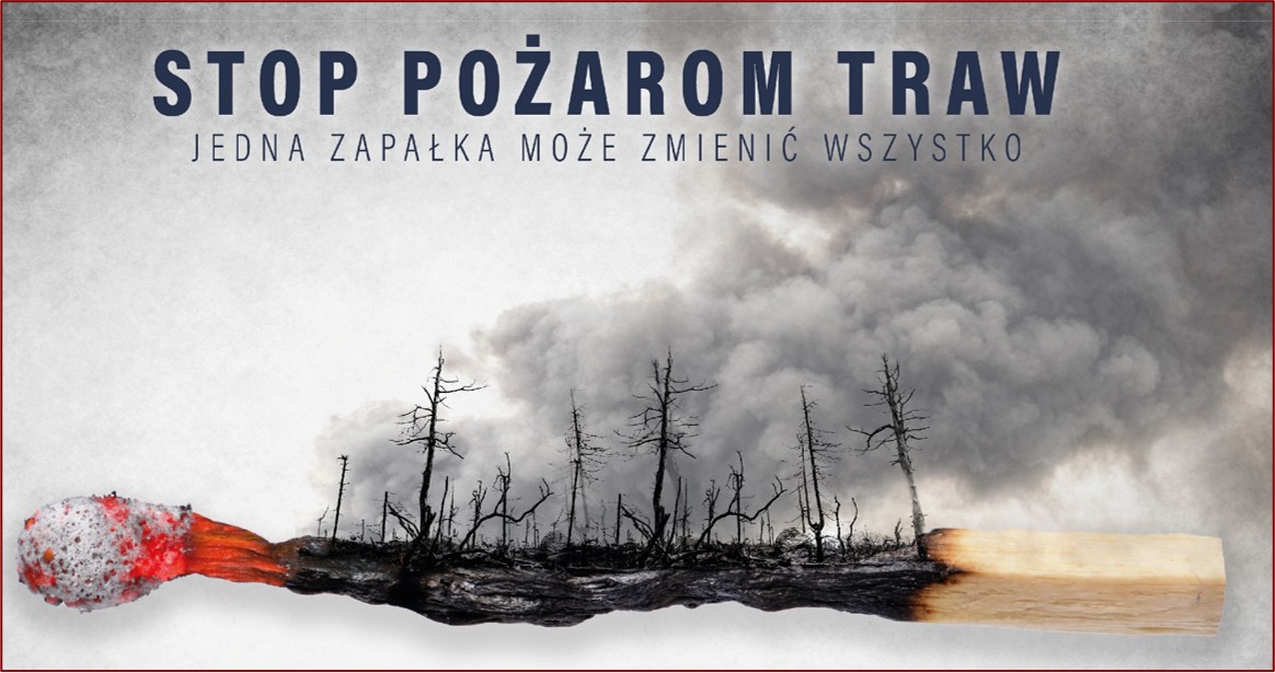 Strażacy przypominają – Ogień niszczy! Stop pożarom traw!