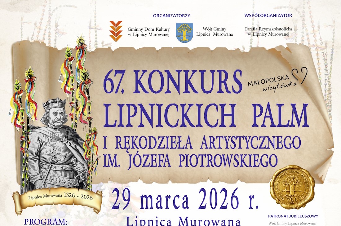Już w niedzielę wielki kiermasz wielkanocny i słynny konkurs palm w Lipnicy Murowanej